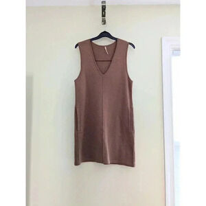 Free People Camel Nude Sleeveless Knit Dress Size Xs